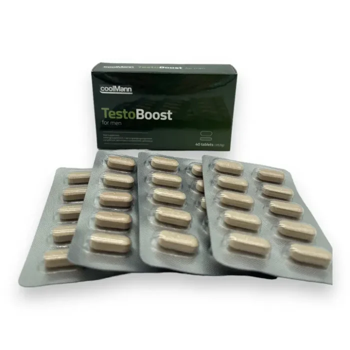 CoolMann - Testo Boost Pour Hommes - 40 Comprimés - Pour une Meilleure Érection - 1 Pièce – Image 1
