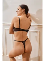 Lingerie 2 pièces transparent avec string – Image 5
