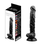 Power Escorts - BR153 Noir - Rocket John 9,8'' Godemichet Réaliste - 9,8 Pouces / 24,9 CM