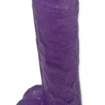 Argus Stardust Lover Purple Glitter Dildo - 21 cm - Emballé dans un blister solide - AT 001120